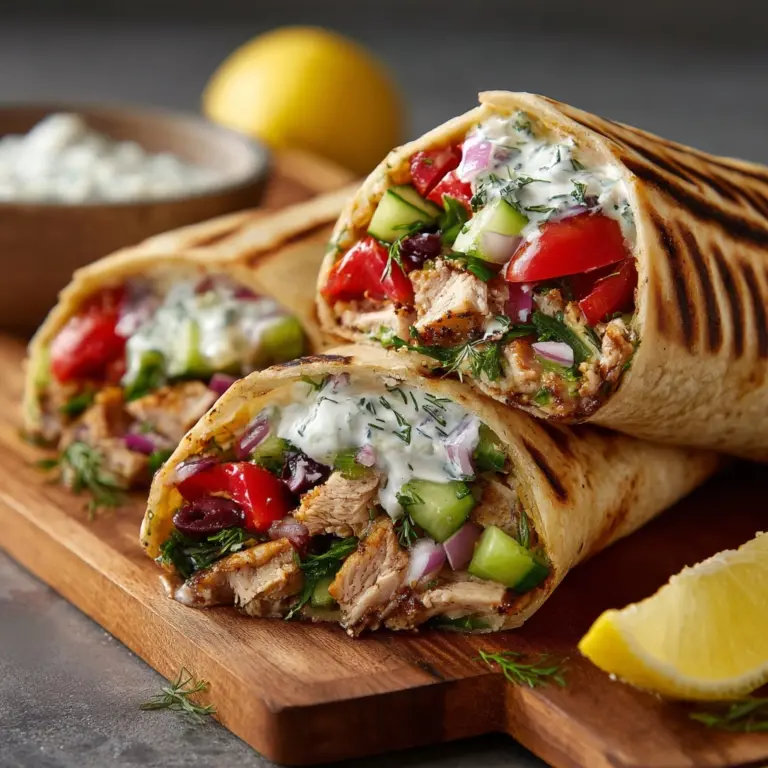 Mediterranean Chicken Wraps Recipe