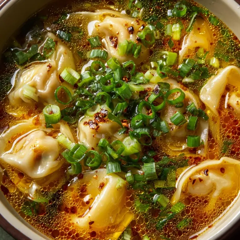 Mediterranean-Inspired Wonton Soup Recipe