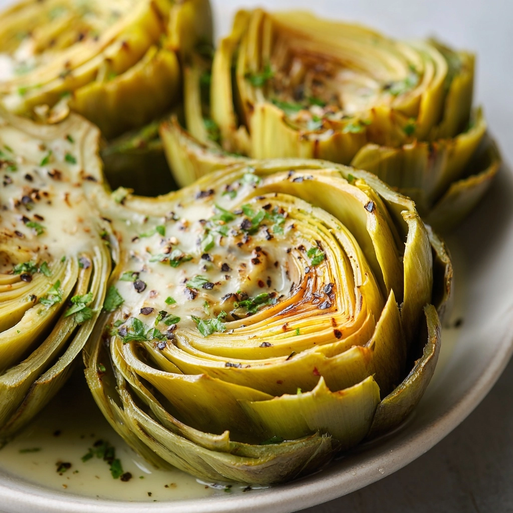 Roasted Artichokes with Garlic Butter Recipe - Recipe Image