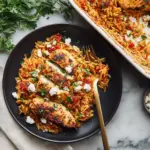 Greek Chicken Orzo Bake Recipe