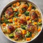 Creamy Garlic Chicken & Vegetables Recipe