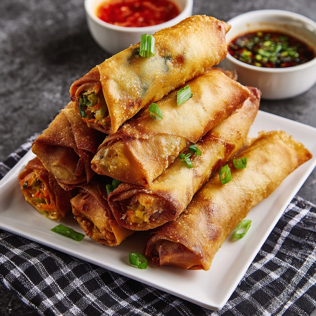 Crispy Air Fryer Spring Rolls Recipe - Recipe Image