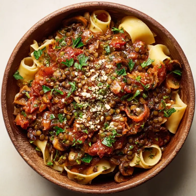 Lentil and Mushroom Bolognese Recipe
