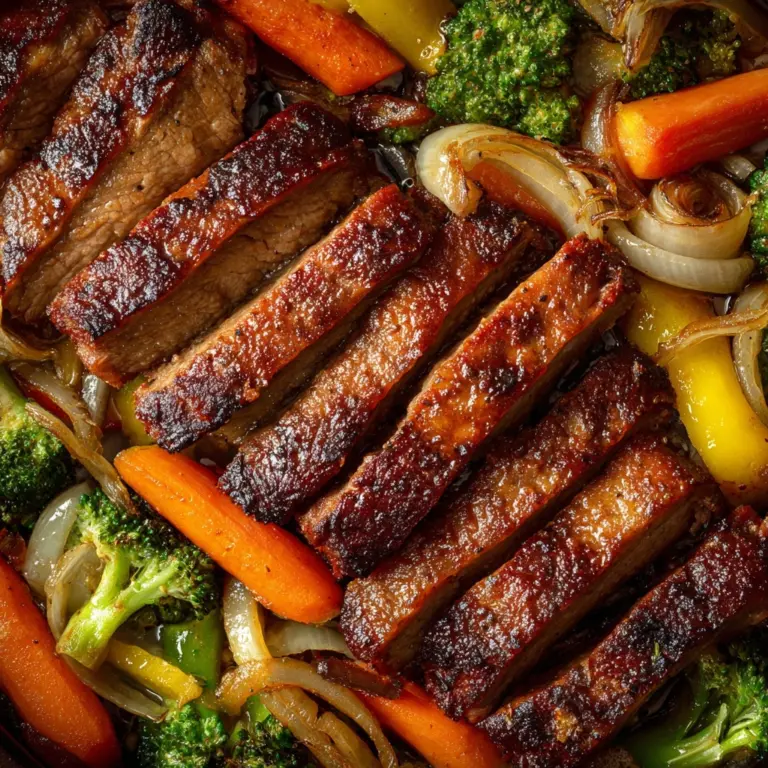 One Pan Balsamic Steak and Veggies Recipe