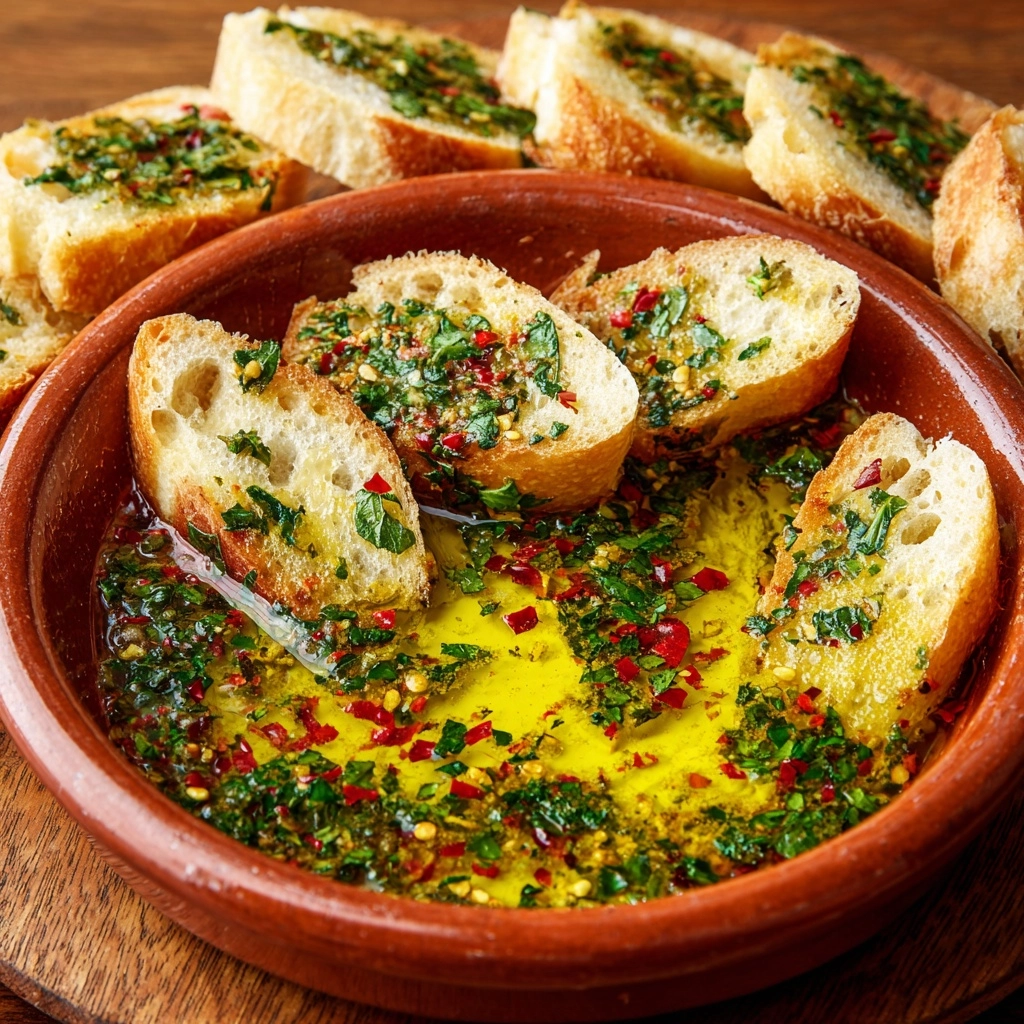 Olive Oil Dip with Warm Bread Recipe - Recipe Image