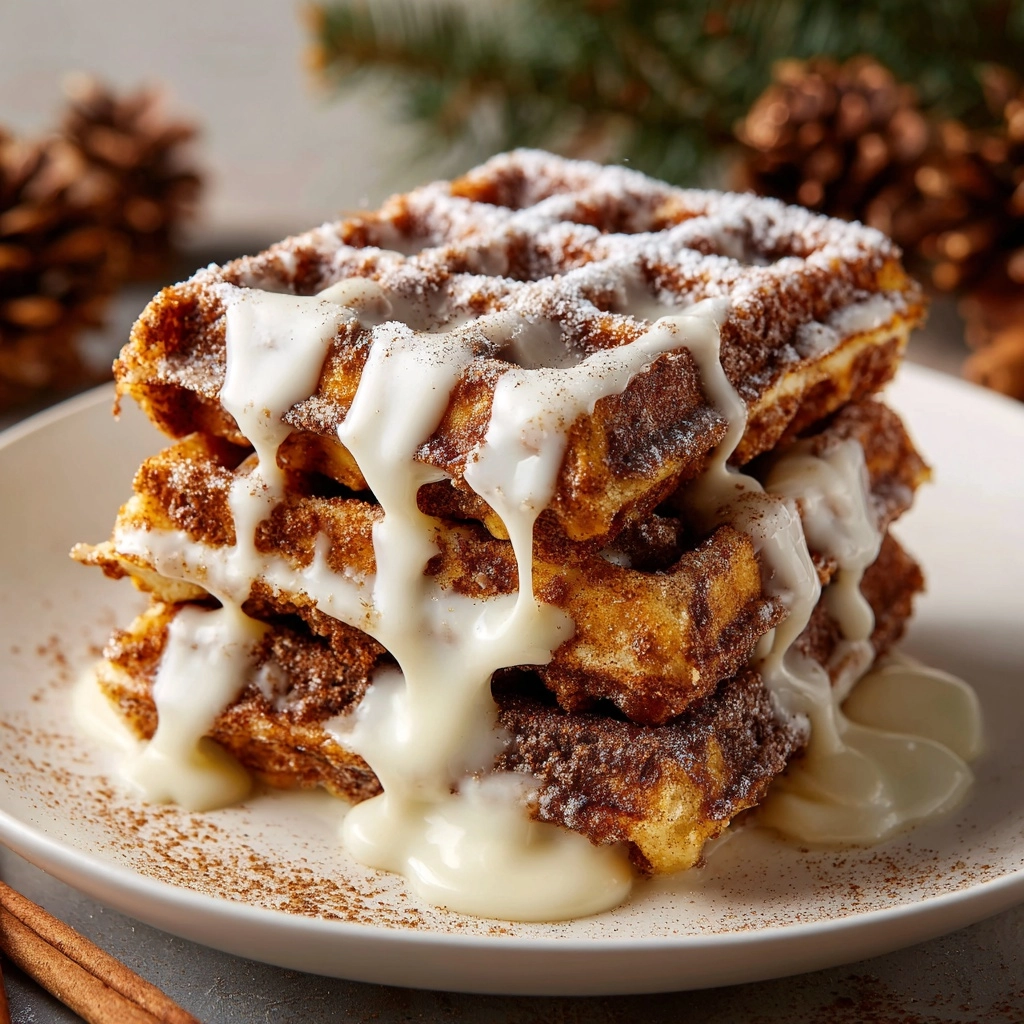 Churro Cinnamon Sugar French Toast with Cream Cheese Icing Recipe - Recipe Image