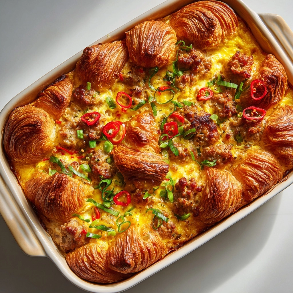 Croissant Breakfast Casserole Recipe - Recipe Image