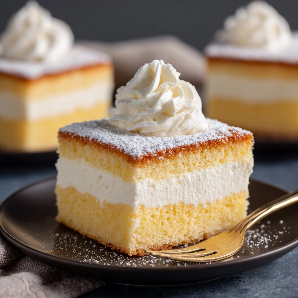 Vanilla Magic Custard Cake Recipe - Recipe Image