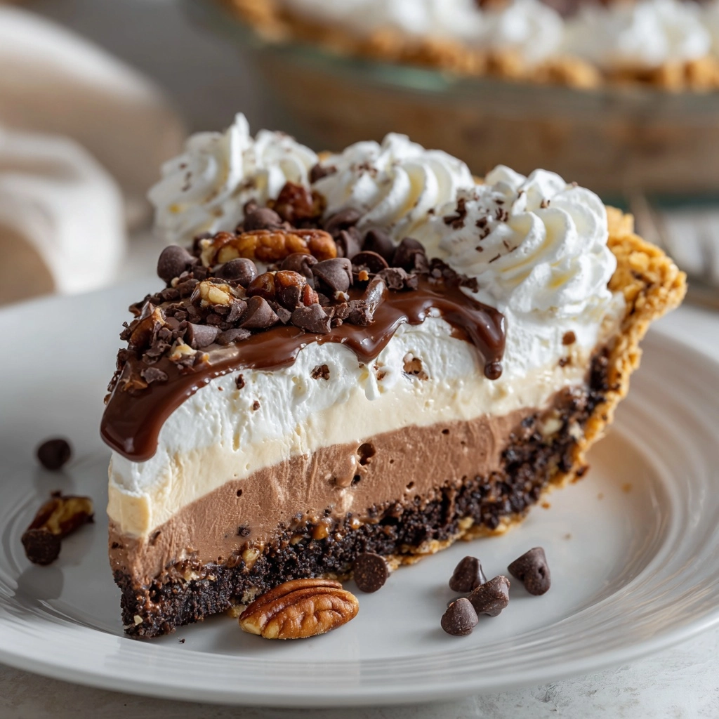 The Best Chocolate Turtle Pie Recipe - Recipe Image