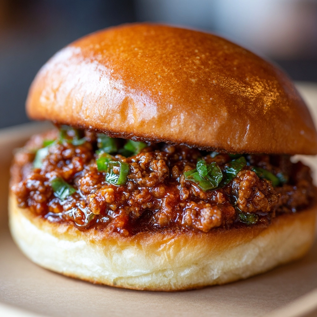 Korean Beef Sloppy Joes Recipe - Recipe Image