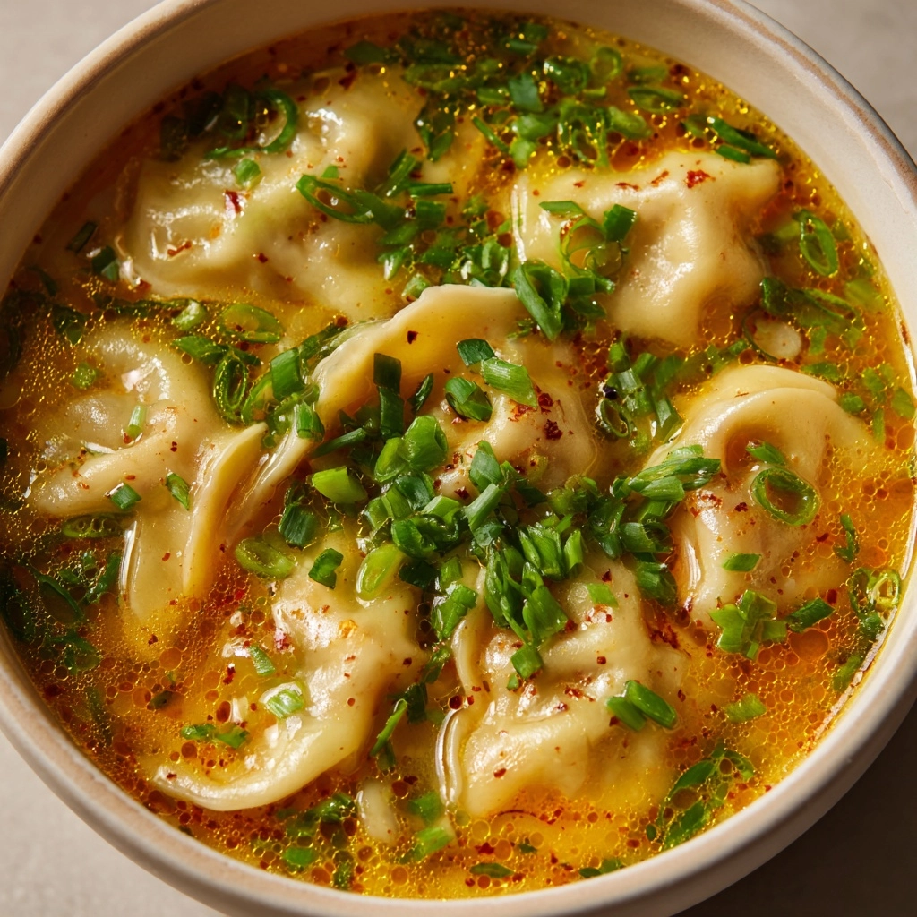 Mediterranean-Inspired Wonton Soup Recipe - Recipe Image