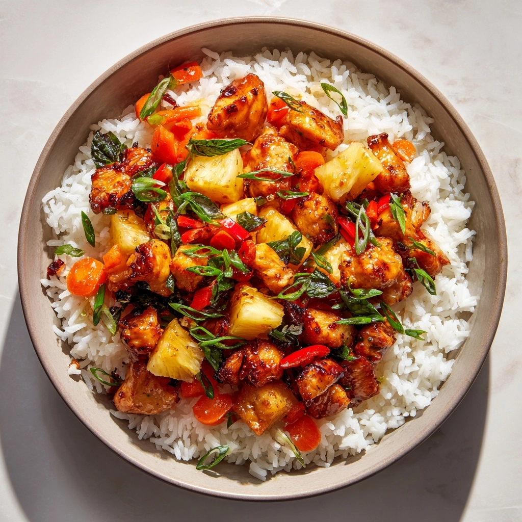 Tropical Pineapple Chicken & Rice Delight Recipe - Recipe Image