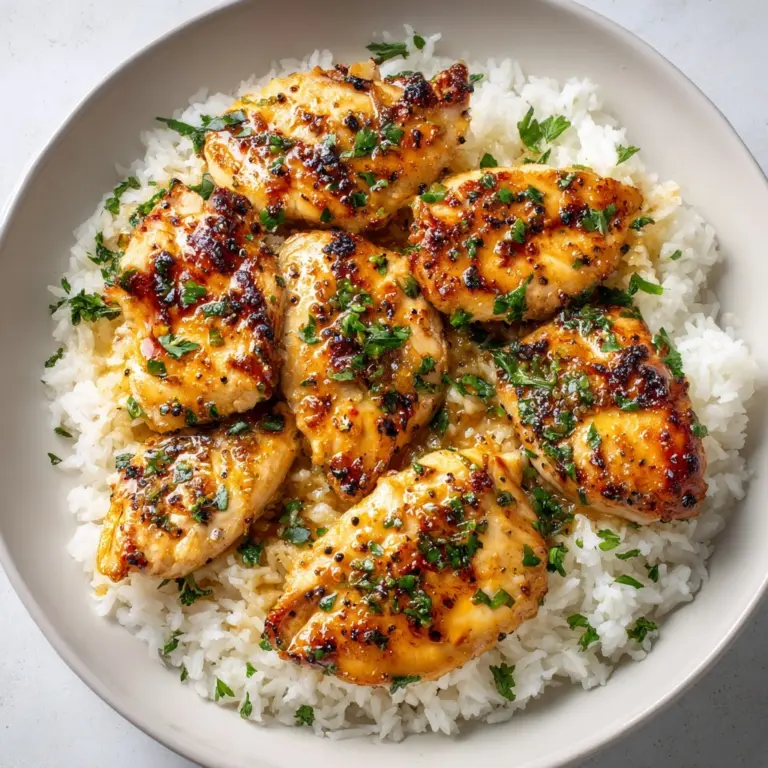 Chicken Scampi with Garlic Parmesan Rice Recipe