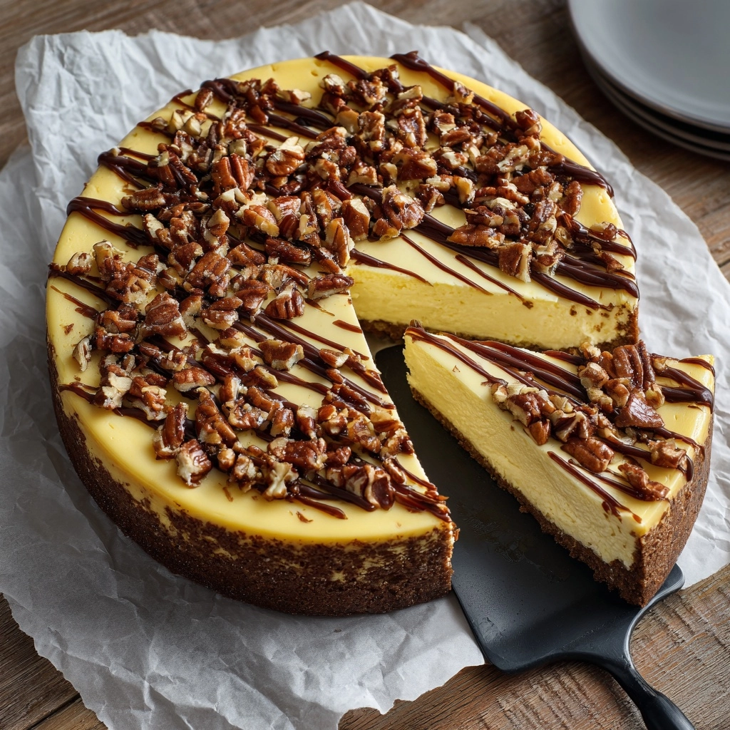 Keto Turtle Cheesecake Recipe - Recipe Image