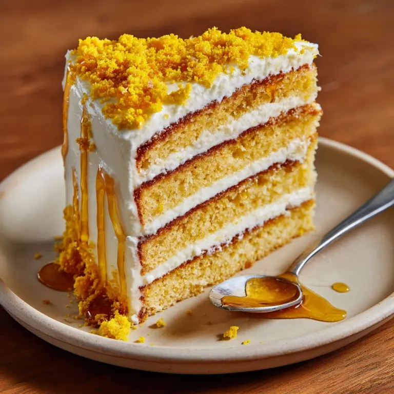 Layered Cornbread Cake with Whipped Honey Butter Frosting Recipe