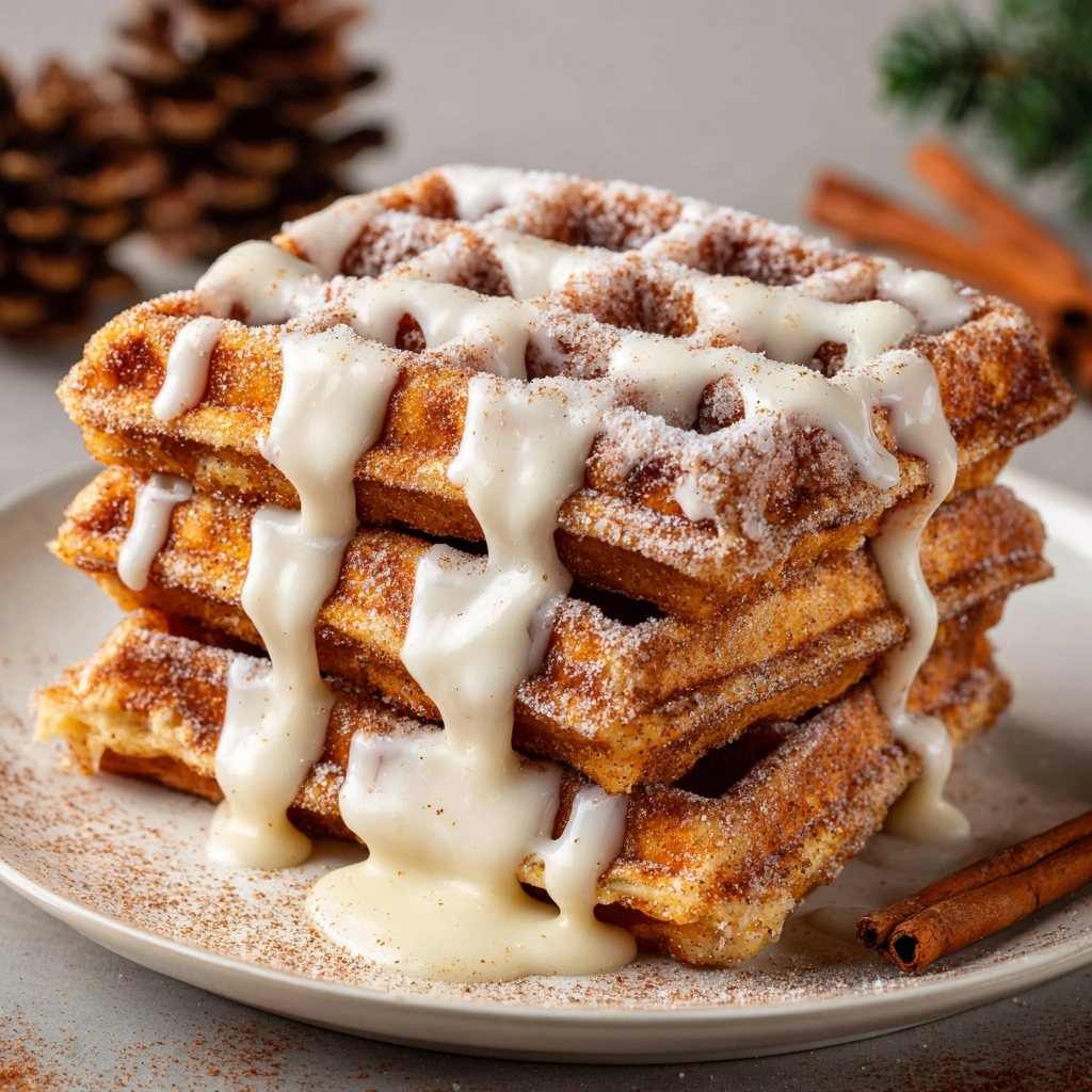Churro Cinnamon Sugar French Toast with Cream Cheese Icing Recipe - Recipe Image
