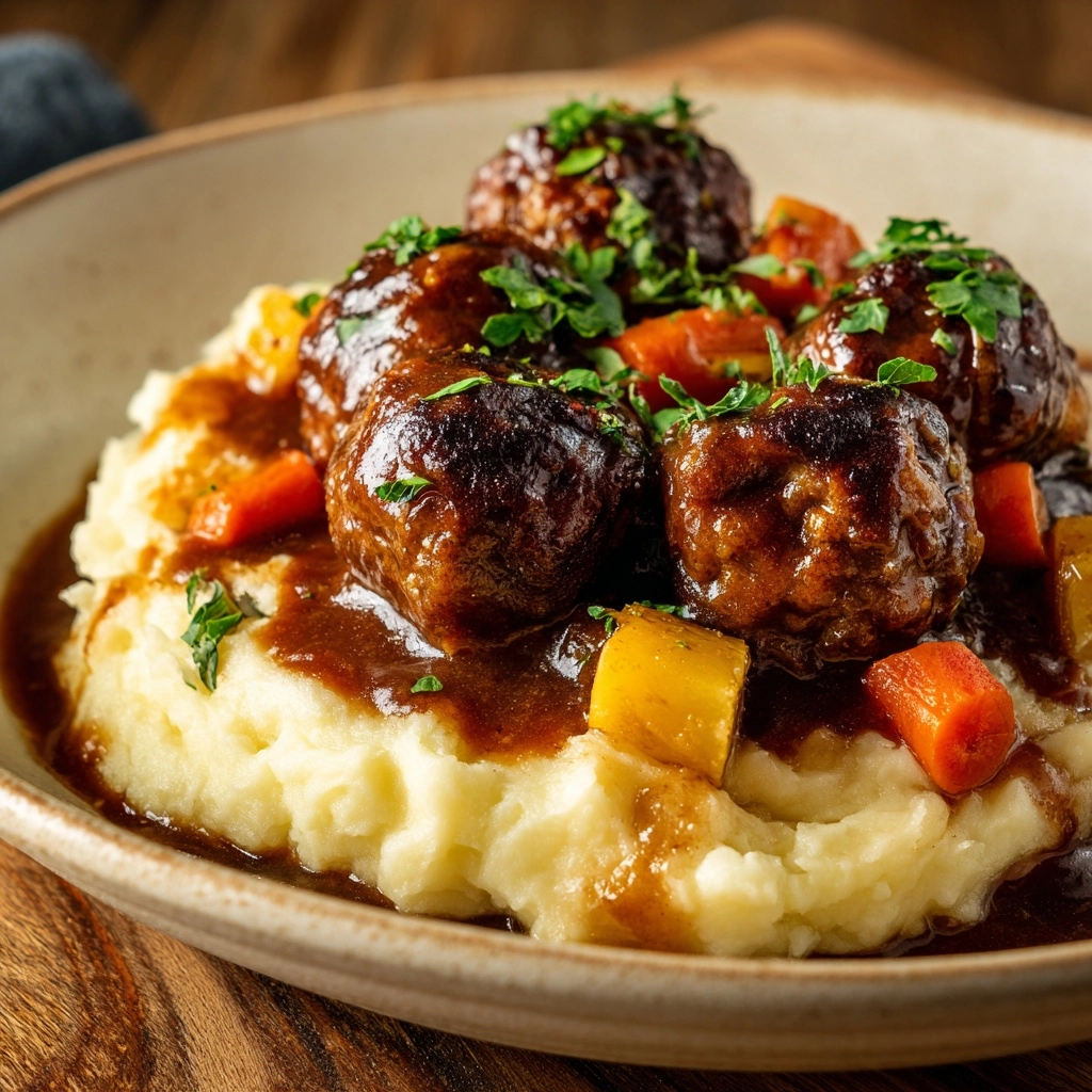 Easy Frozen Meatball Pot Roast Recipe - Recipe Image
