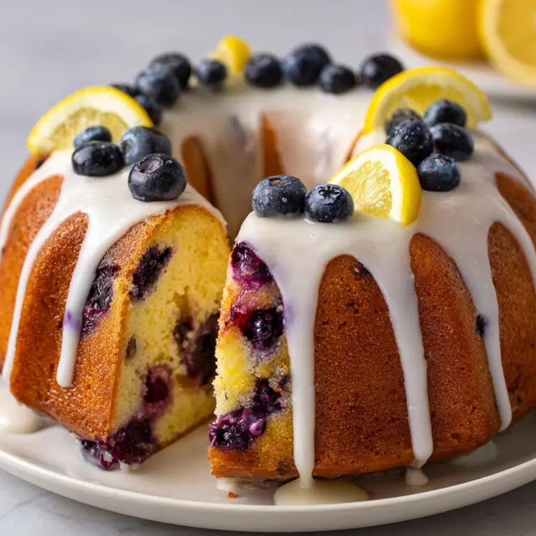 Lemon Blueberry Bundt Cake Recipe