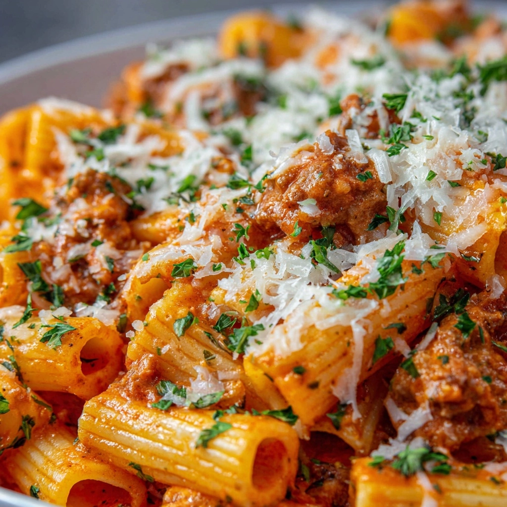 High Protein Chicken Parmesan Pasta Recipe - Recipe Image
