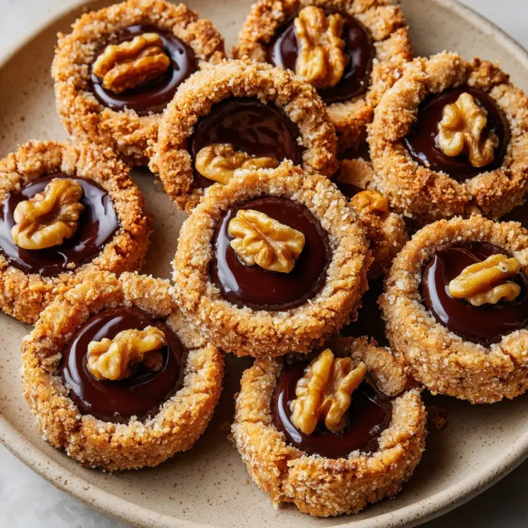 Chocolate Hazelnut Thumbprint Cookies Recipe