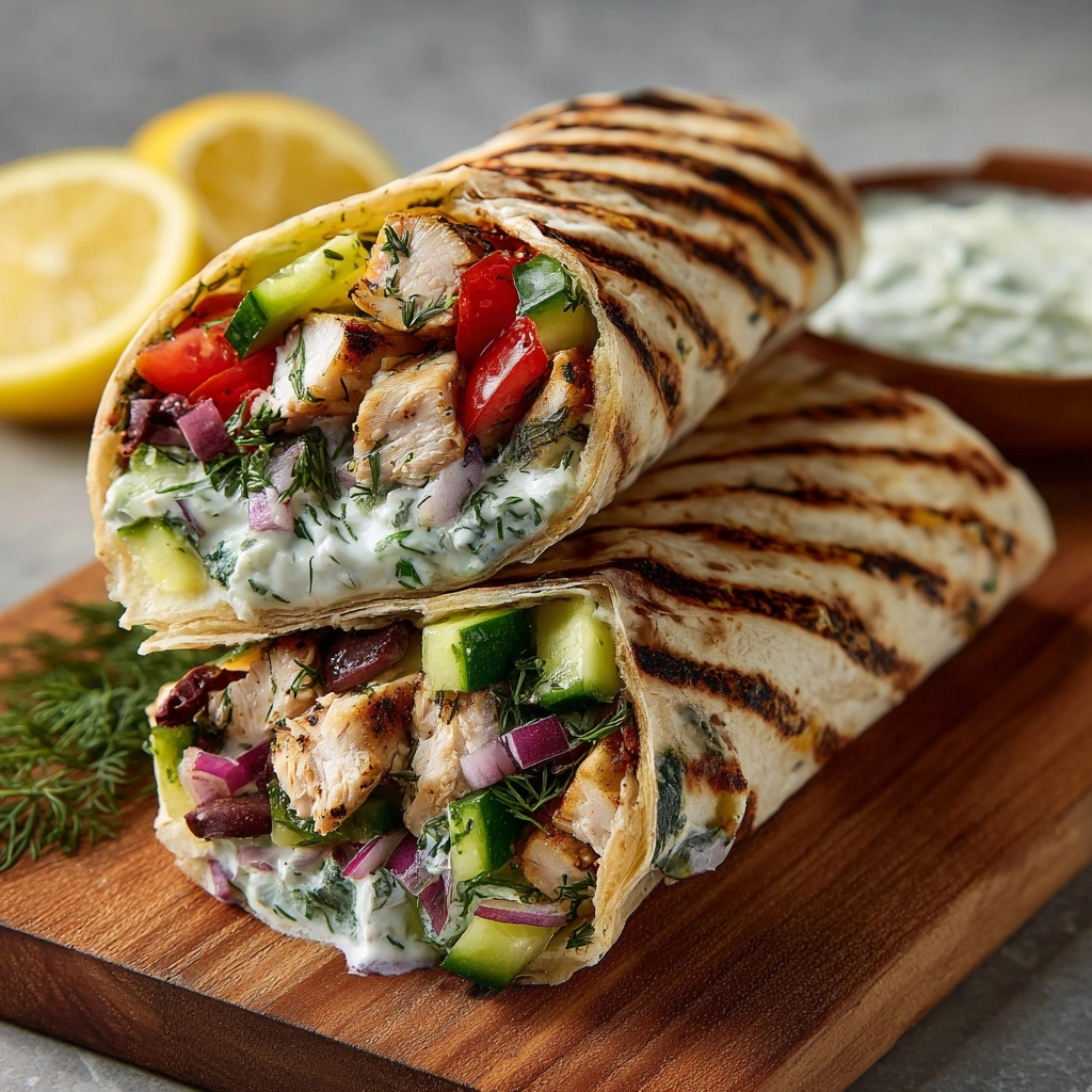 Mediterranean Chicken Wraps Recipe - Recipe Image