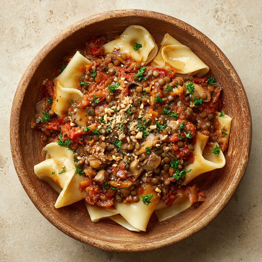 Lentil and Mushroom Bolognese Recipe - Recipe Image