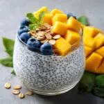 Coconut Chia Seed Pudding with Tropical Fruit Recipe