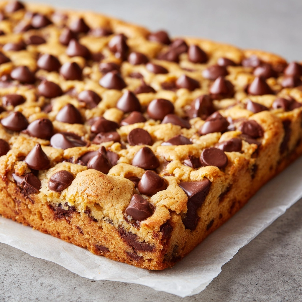 Peanut Butter Chocolate Chip Cookie Bars Recipe - Recipe Image