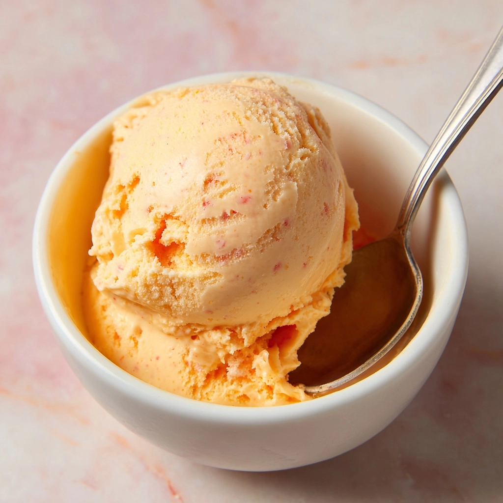The Best Peach Sorbet Without Ice Cream Maker Recipe - Recipe Image
