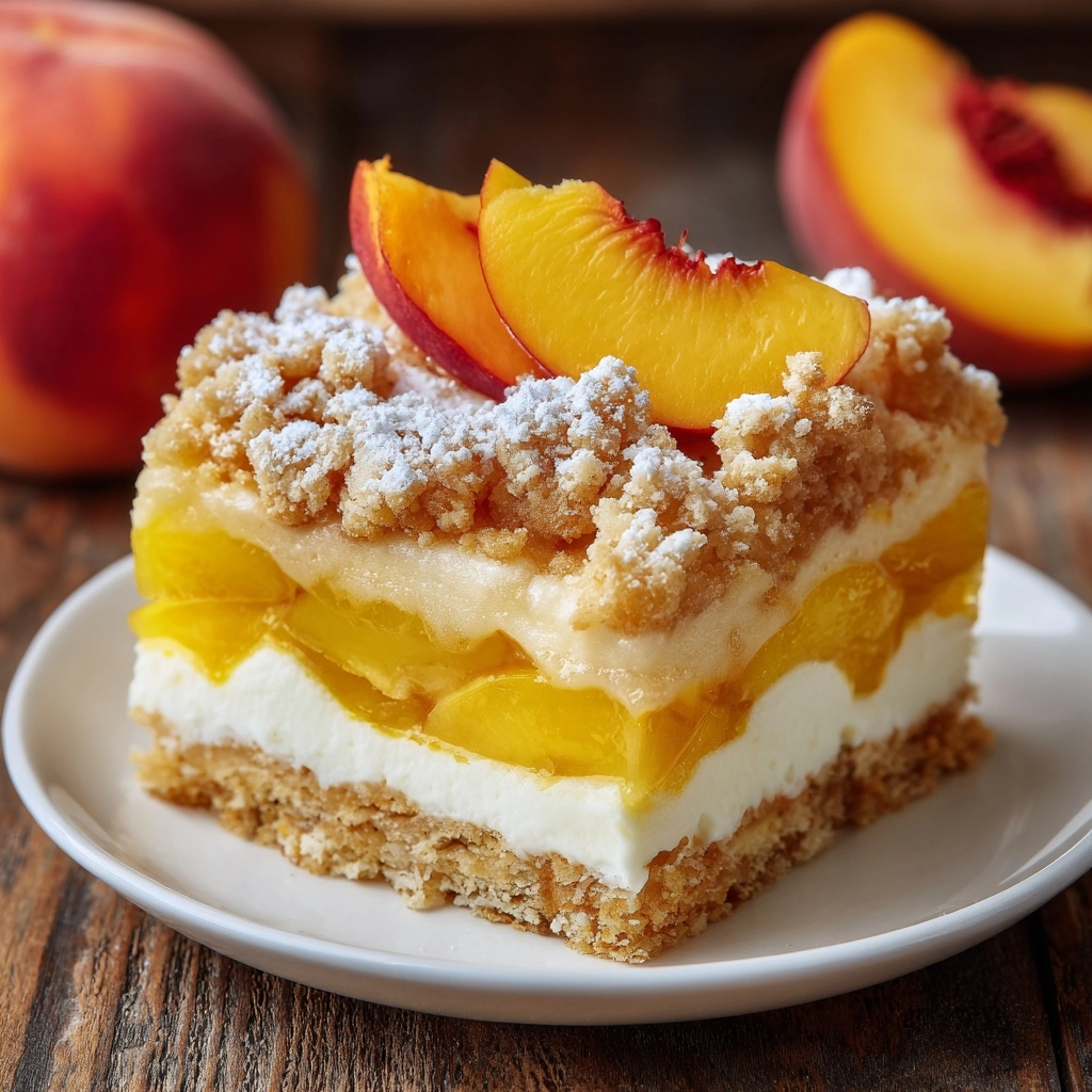 Peaches and Cream Pie Bars Recipe