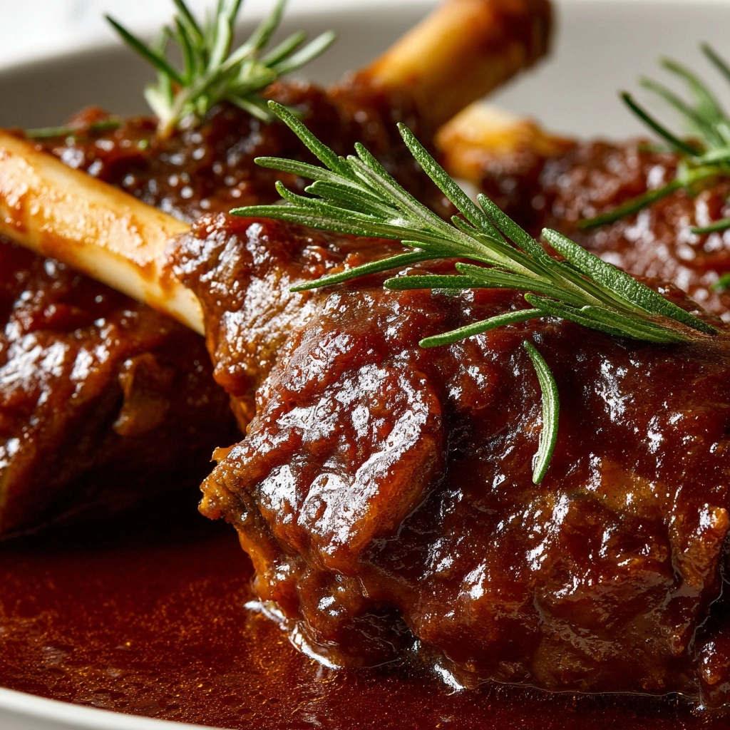 Rosemary Garlic Lamb Shanks Recipe - Recipe Image