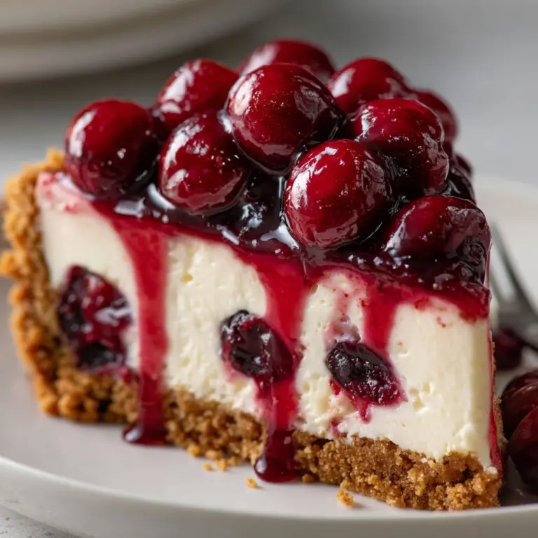 No-Bake Cherry Cheesecake Bars Recipe