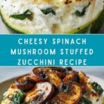 Spinach, Mushroom, and Ricotta Stuffed Zucchini Recipe