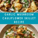 Garlic Mushrooms Cauliflower Skillet Easy One-Pan Meal Recipe