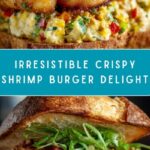 Crispy Fried Shrimp Burger with Homemade Sauce Recipe