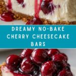No-Bake Cherry Cheesecake Bars Recipe