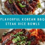 Korean BBQ Steak Rice Bowls with Spicy Cream Sauce Recipe