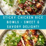 Sticky Chicken Rice Bowls Recipe