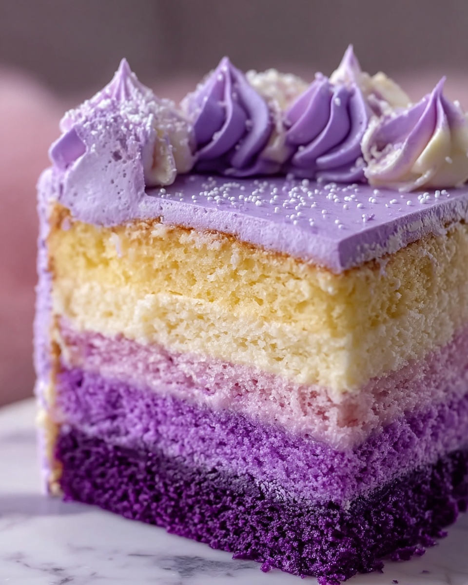 Purple Ombre Layer Cake Recipe - Recipe Image