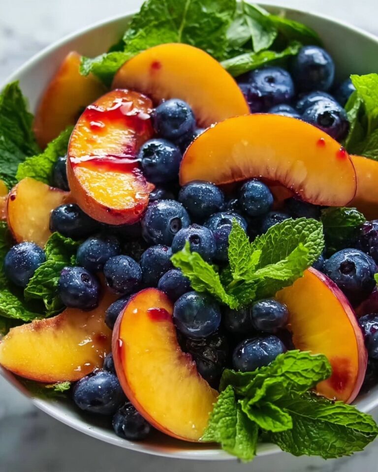 Fresh Peach and Blueberry Summer Salad Recipe