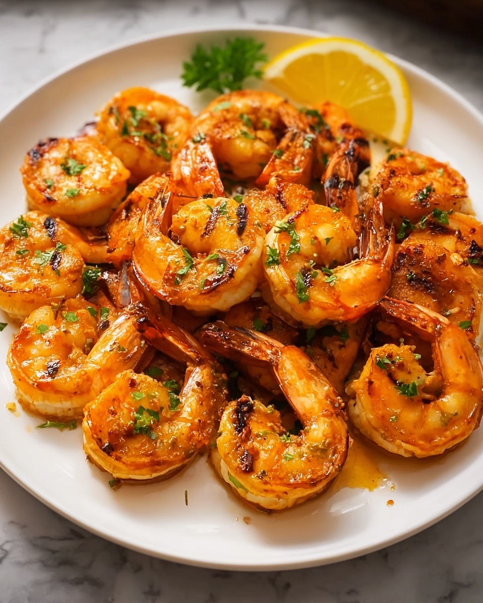 BBQ Grilled Prawns with Garlic, Lemon & Chilli Recipe - Recipe Image