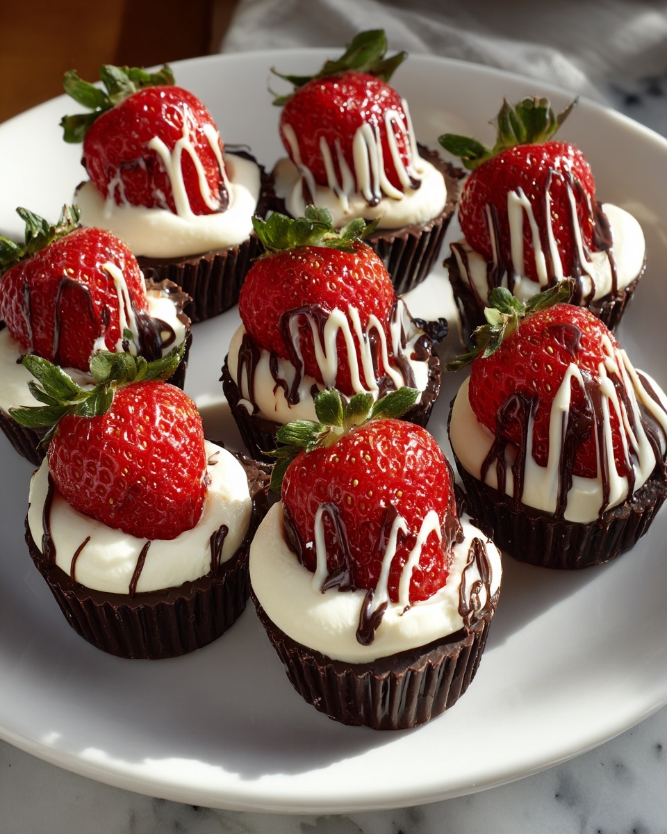 Chocolate Covered Cheesecake Strawberries Recipe - Recipe Image
