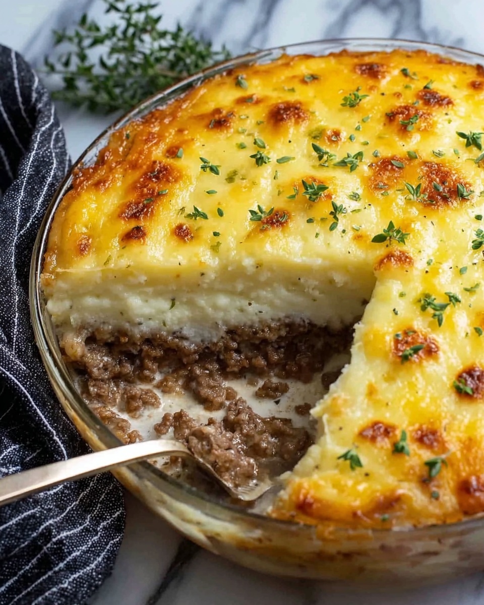 Cheesy Beef & Potato Casserole Recipe - Recipe Image