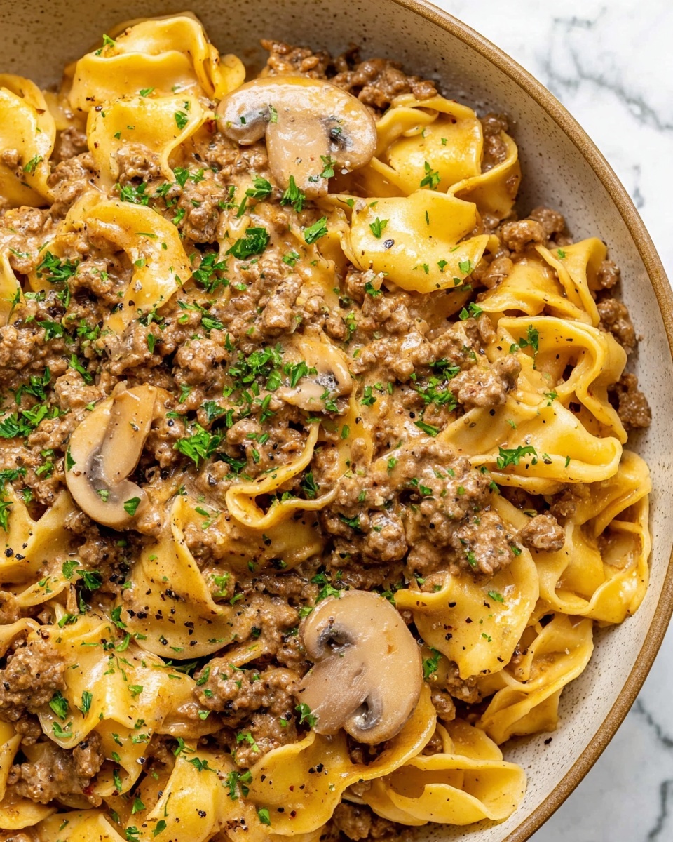 One-Pot Ground Beef Stroganoff Recipe - Recipe Image