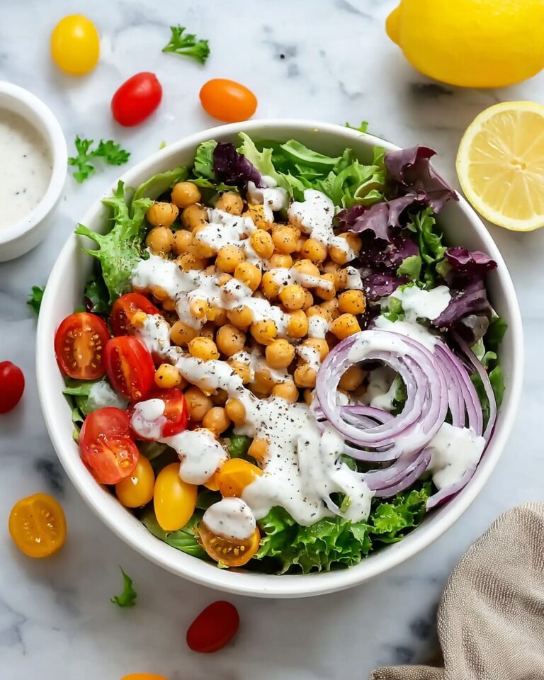 Green Salad with Lemon Tahini Dressing Recipe