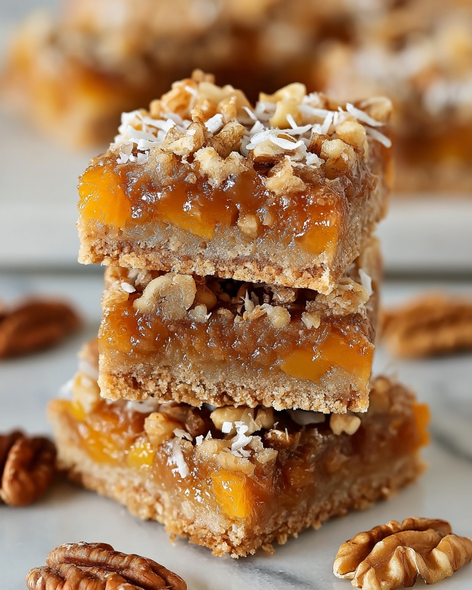Apricot Coconut Pecan Bars Recipe - Recipe Image