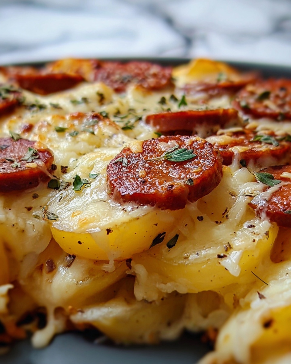 Creamy Sausage & Potato Bake Recipe - Recipe Image
