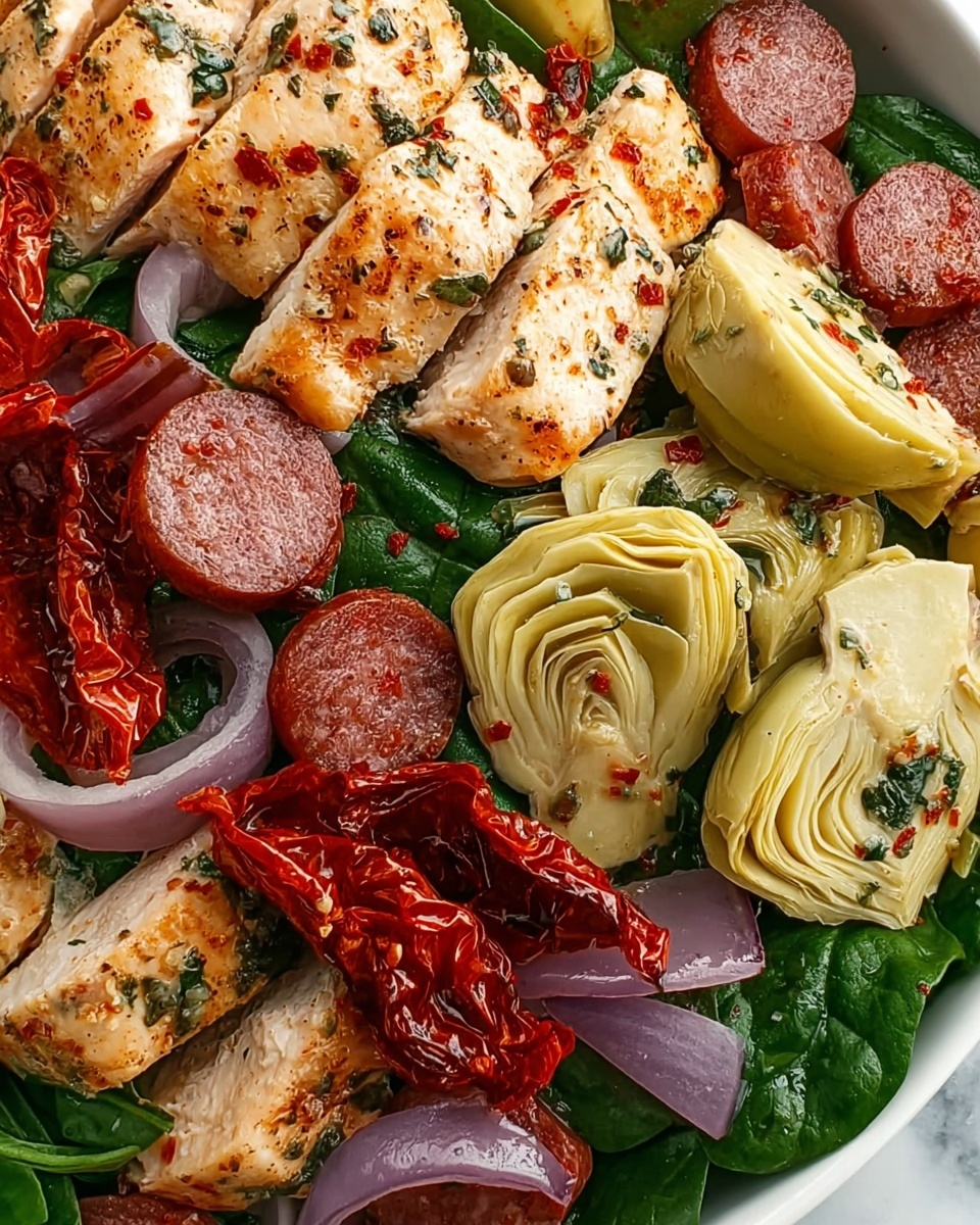 Italian Salad with Grilled Chicken Recipe - Recipe Image