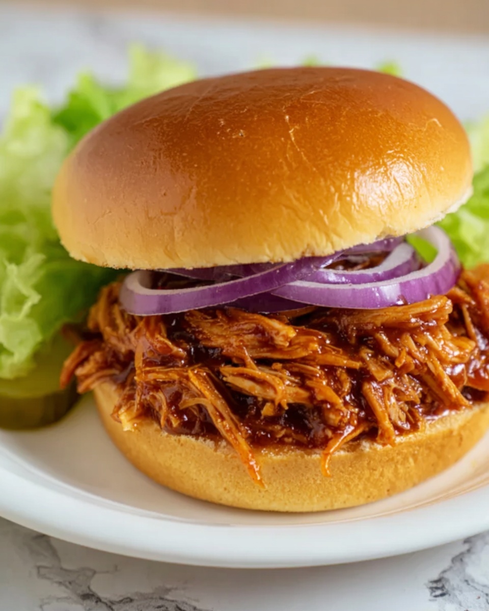 Pulled Chicken Sandwich with Smoky BBQ and Jalapeño Recipe - Recipe Image