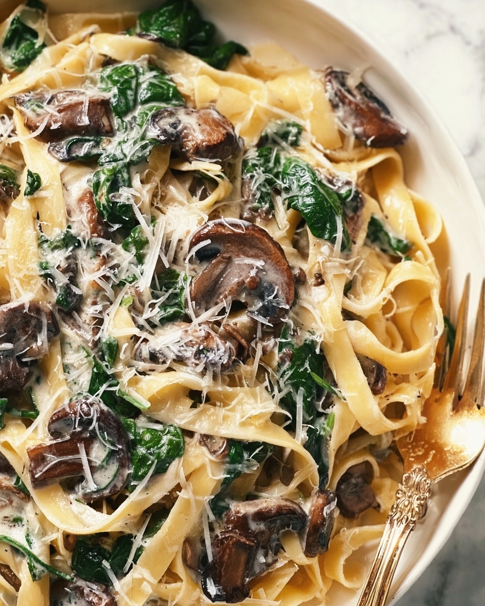 Creamy Mushroom Fettuccine Recipe - Recipe Image